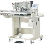 Máquina semiautomática para costura de visera plana